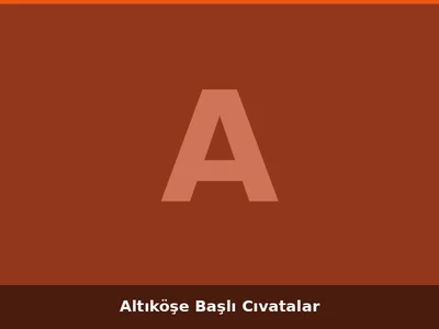 Altıköşe Başlı Cıvatalar