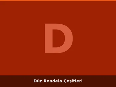 Düz Rondela Çeşitleri