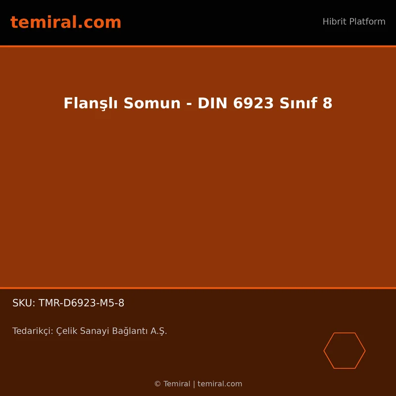 Flanşlı Somun - DIN 6923 Sınıf 8