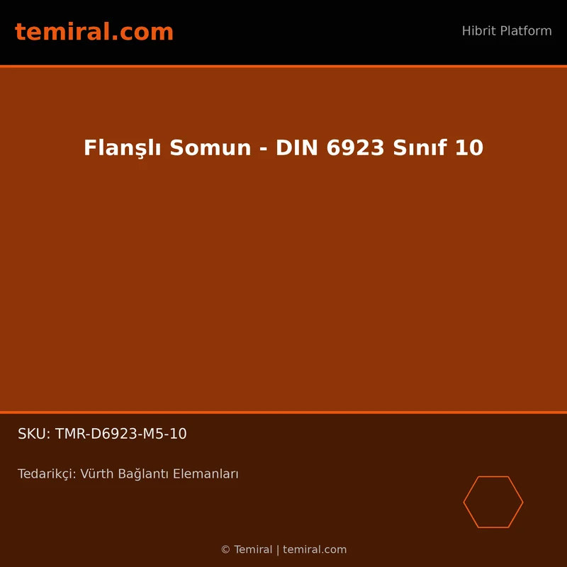 Flanşlı Somun - DIN 6923 Sınıf 10