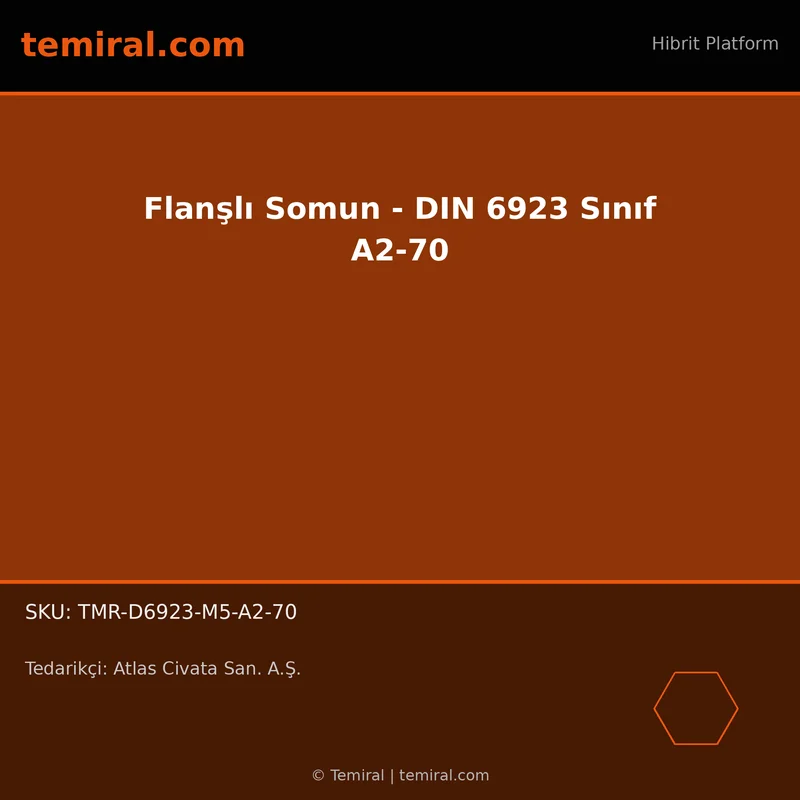 Flanşlı Somun - DIN 6923 Sınıf A2-70