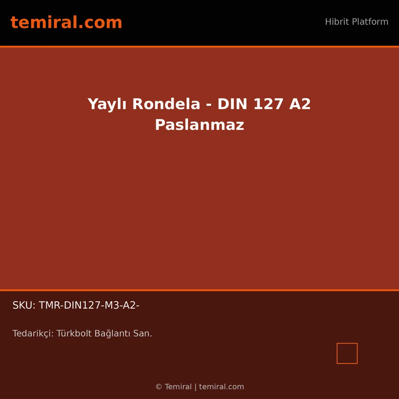 Yaylı Rondela - DIN 127 A2 Paslanmaz