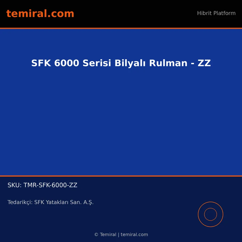 SFK 6000 Serisi Bilyalı Rulman - ZZ