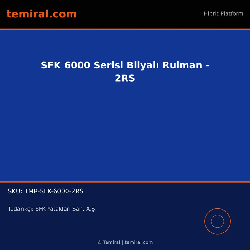 SFK 6000 Serisi Bilyalı Rulman - 2RS