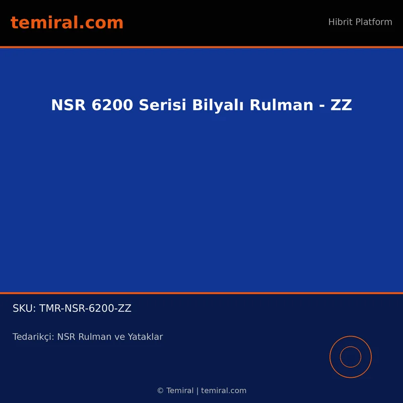 NSR 6200 Serisi Bilyalı Rulman - ZZ
