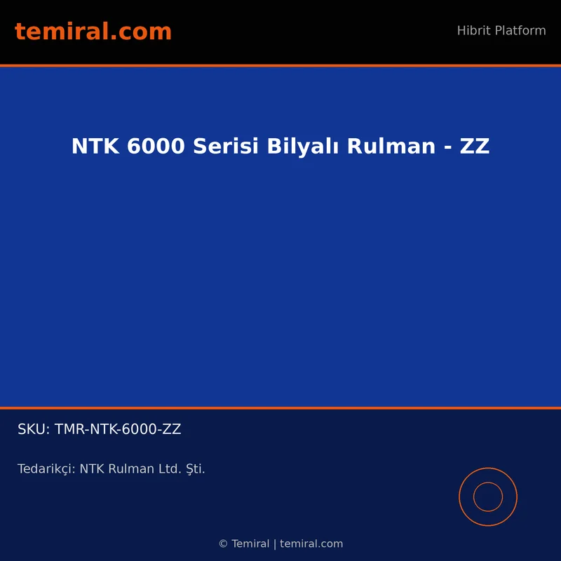 NTK 6000 Serisi Bilyalı Rulman - ZZ