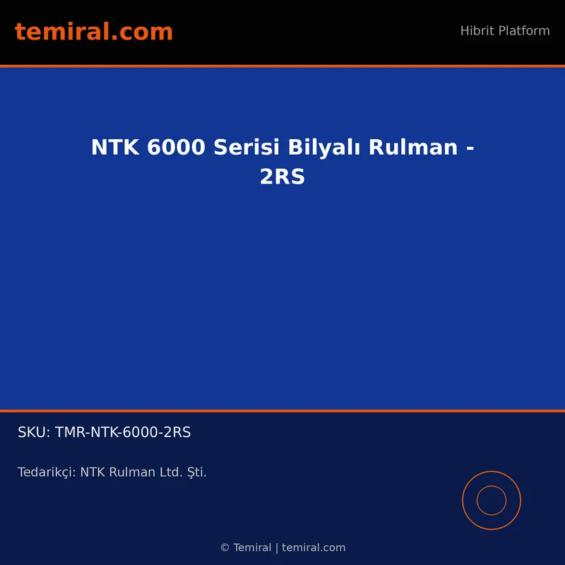 NTK 6000 Serisi Bilyalı Rulman - 2RS