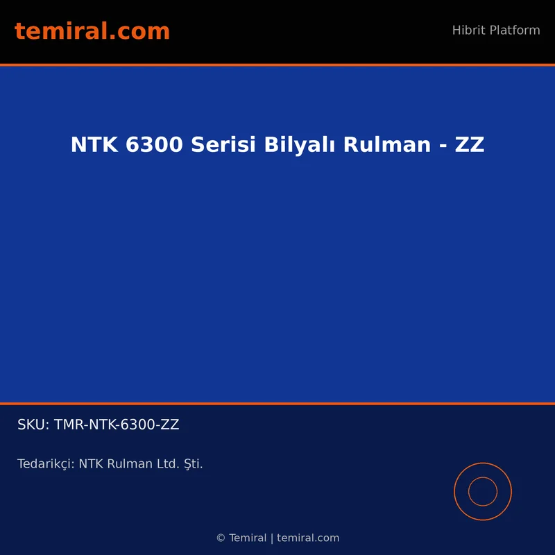 NTK 6300 Serisi Bilyalı Rulman - ZZ