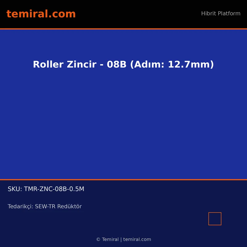Roller Zincir - 08B (Adım: 12.7mm)