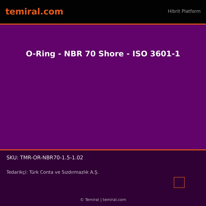 O-Ring - NBR 70 Shore - ISO 3601-1
