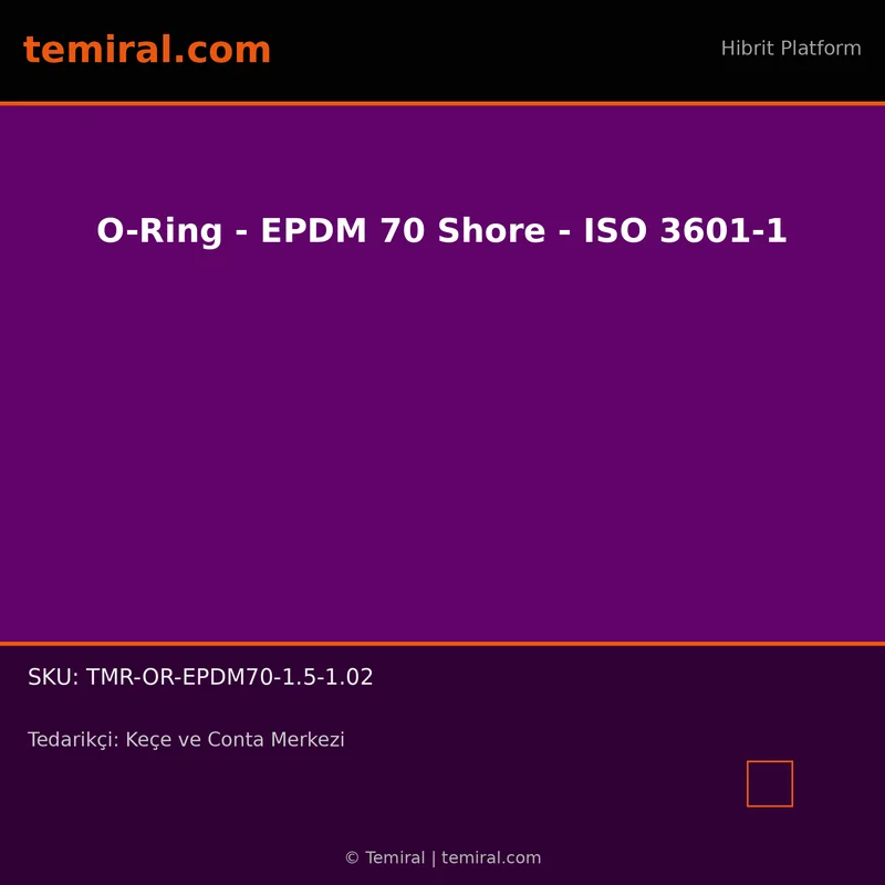 O-Ring - EPDM 70 Shore - ISO 3601-1