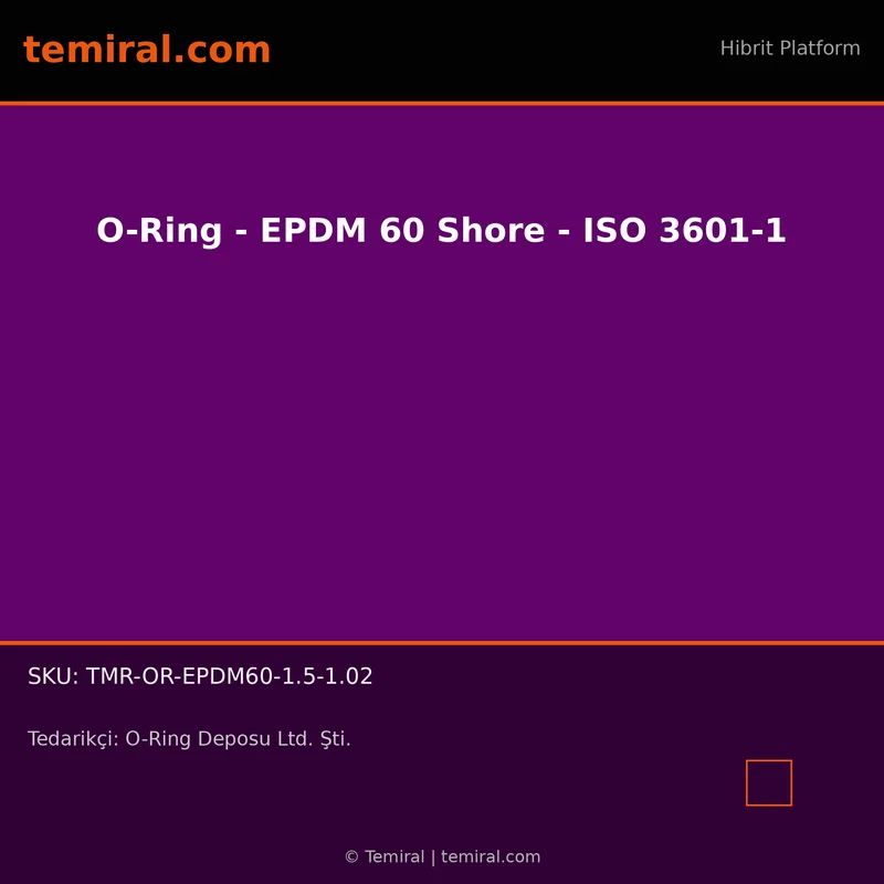 O-Ring - EPDM 60 Shore - ISO 3601-1