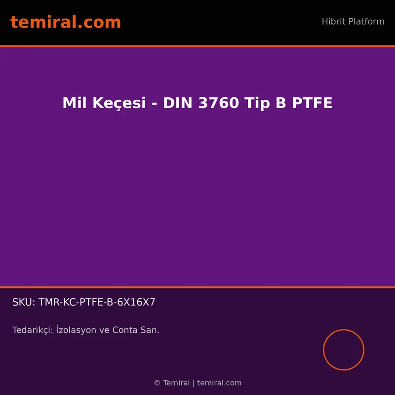 Mil Keçesi - DIN 3760 Tip B PTFE