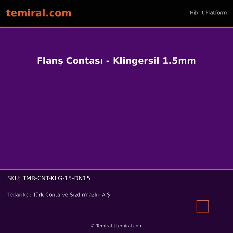 Flanş Contası - Klingersil 1.5mm
