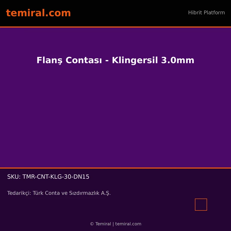 Flanş Contası - Klingersil 3.0mm