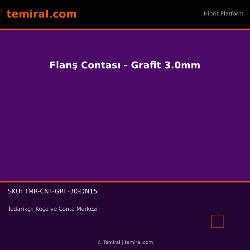 Flanş Contası - Grafit 3.0mm
