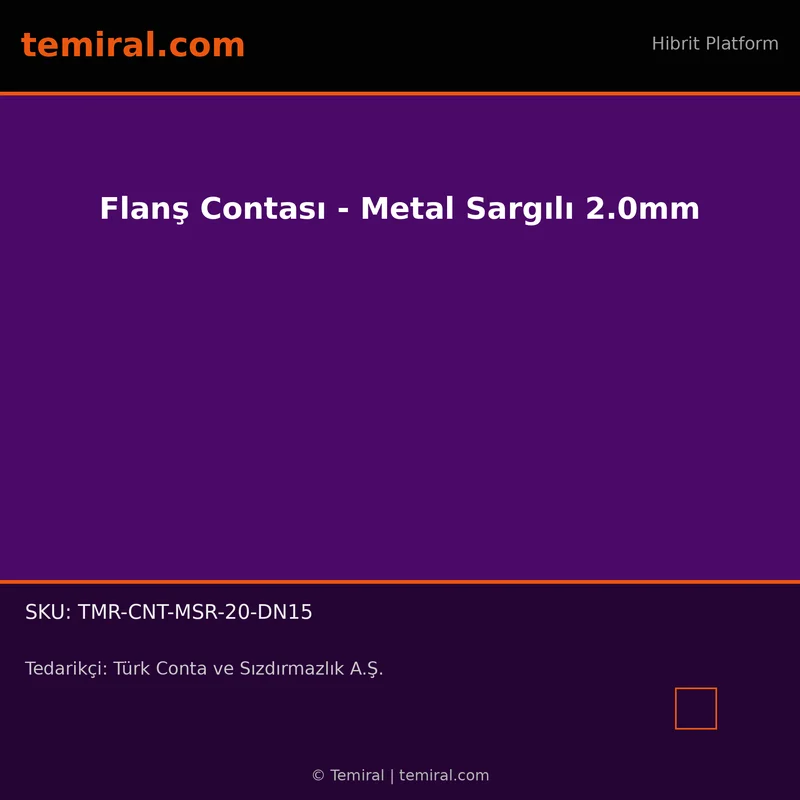Flanş Contası - Metal Sargılı 2.0mm