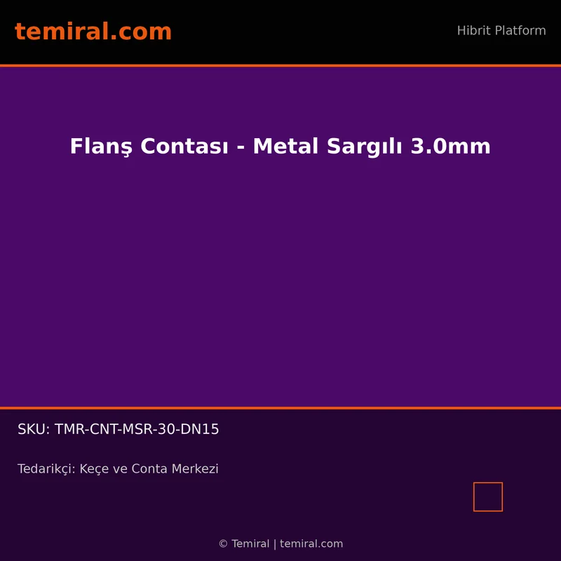 Flanş Contası - Metal Sargılı 3.0mm