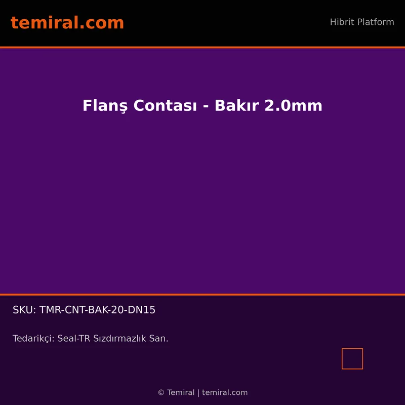 Flanş Contası - Bakır 2.0mm