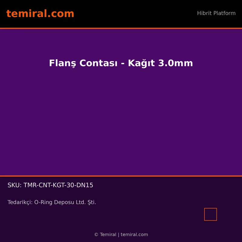 Flanş Contası - Kağıt 3.0mm