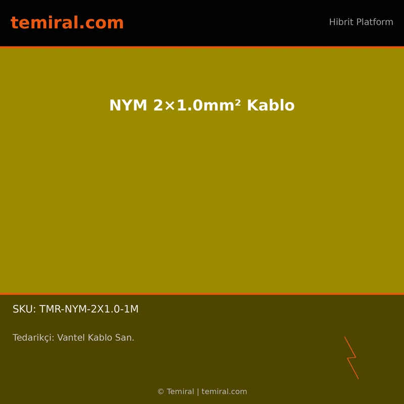 NYM 2×1.0mm² Kablo