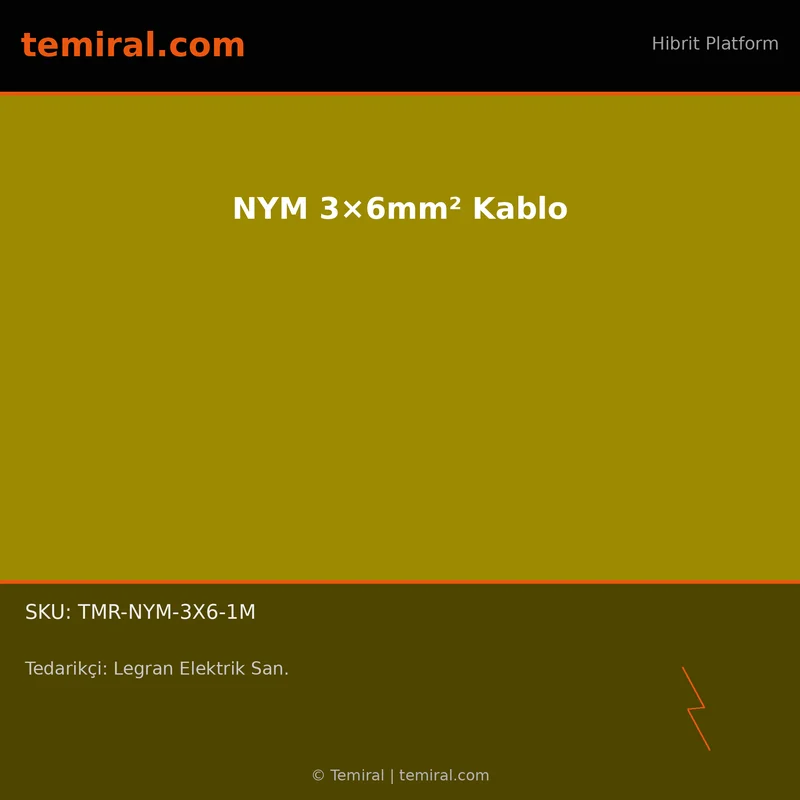 NYM 3×6mm² Kablo