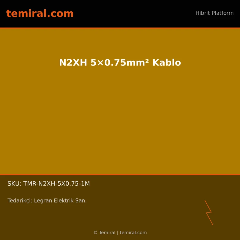 N2XH 5×0.75mm² Kablo