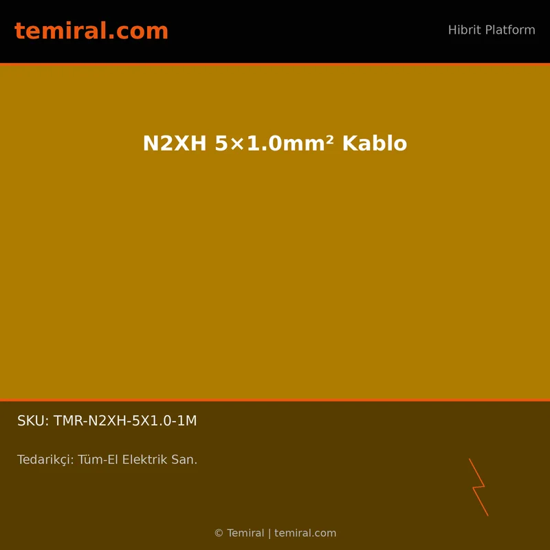 N2XH 5×1.0mm² Kablo