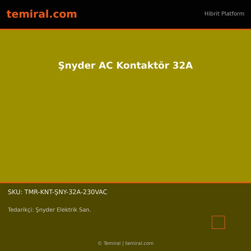 Şnyder AC Kontaktör 32A