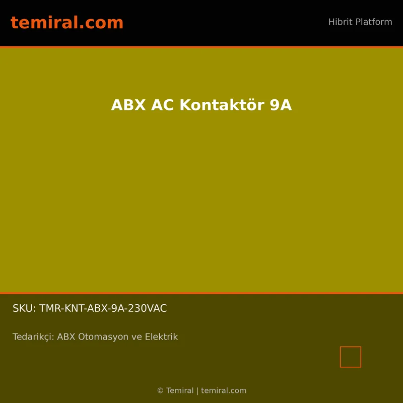 ABX AC Kontaktör 9A