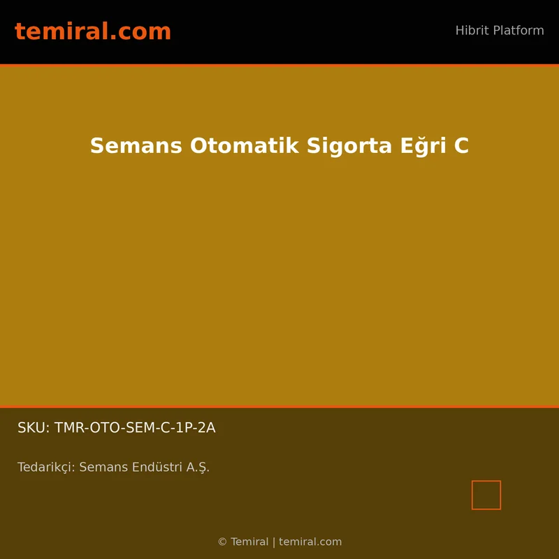 Semans Otomatik Sigorta Eğri C