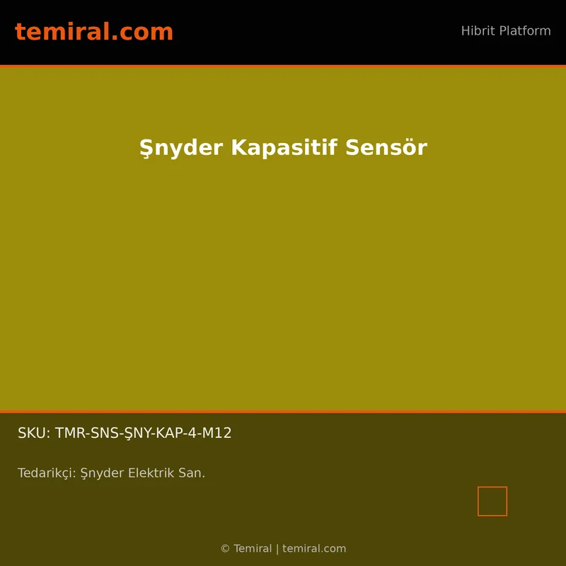 Şnyder Kapasitif Sensör