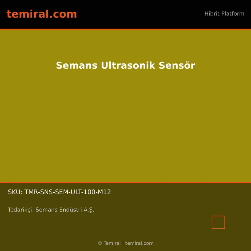 Semans Ultrasonik Sensör