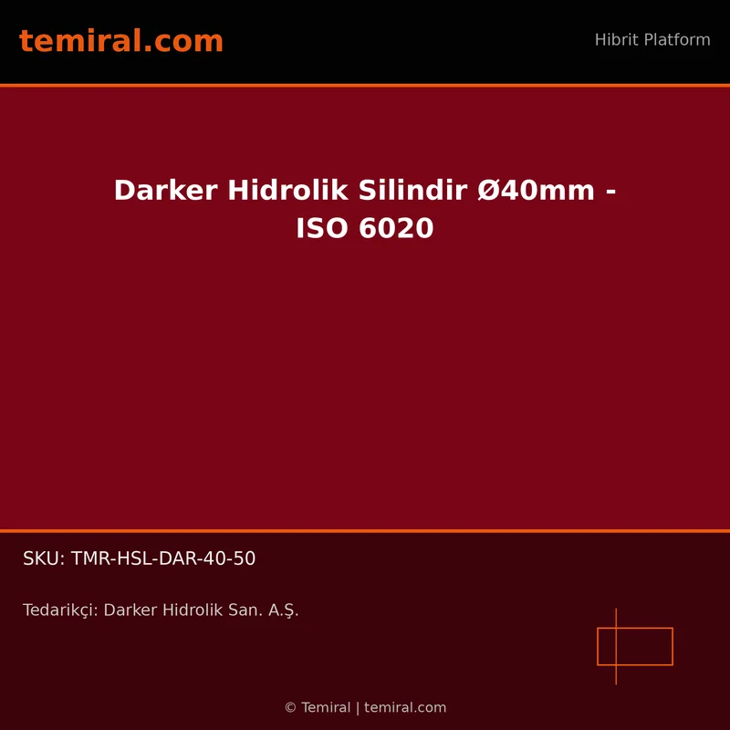 Darker Hidrolik Silindir Ø40mm - ISO 6020