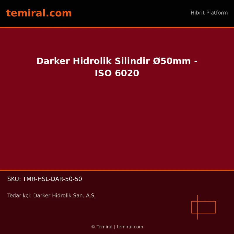 Darker Hidrolik Silindir Ø50mm - ISO 6020