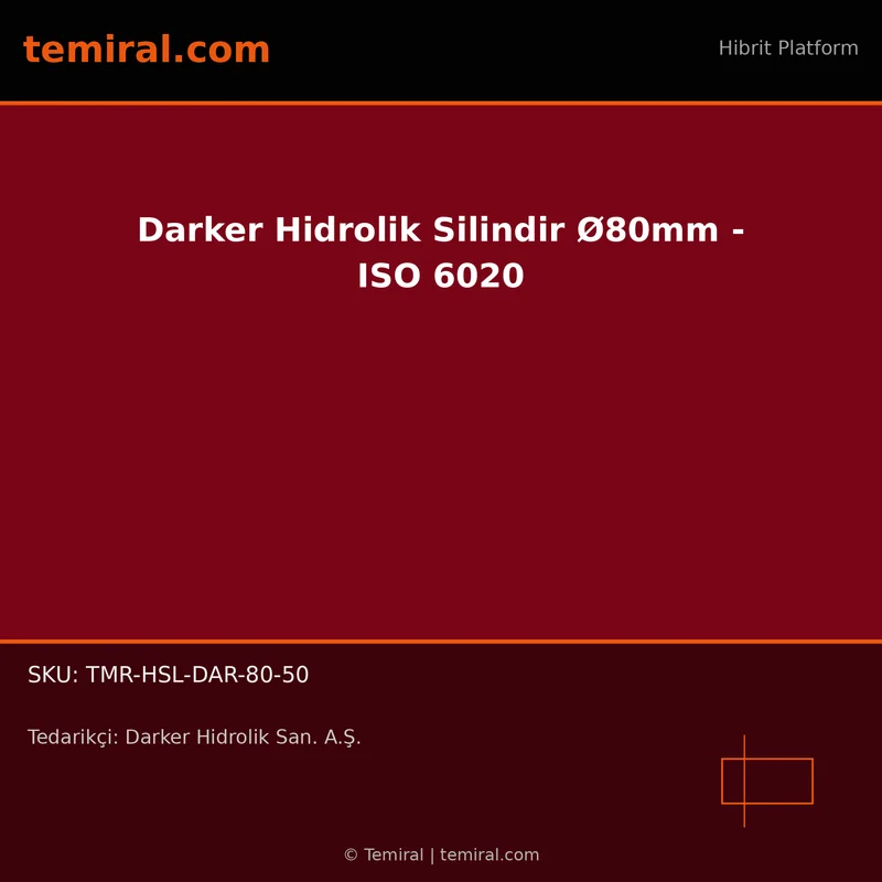 Darker Hidrolik Silindir Ø80mm - ISO 6020
