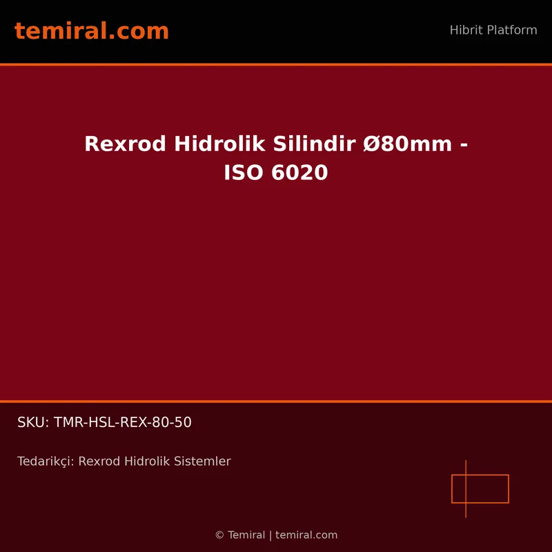Rexrod Hidrolik Silindir Ø80mm - ISO 6020
