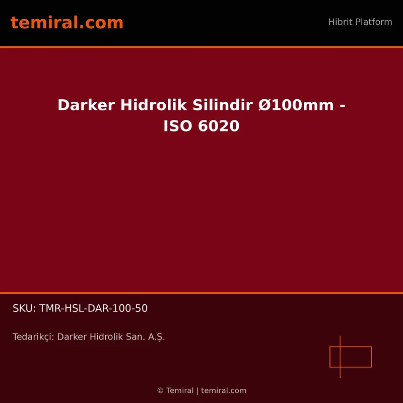 Darker Hidrolik Silindir Ø100mm - ISO 6020