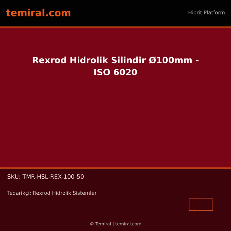 Rexrod Hidrolik Silindir Ø100mm - ISO 6020