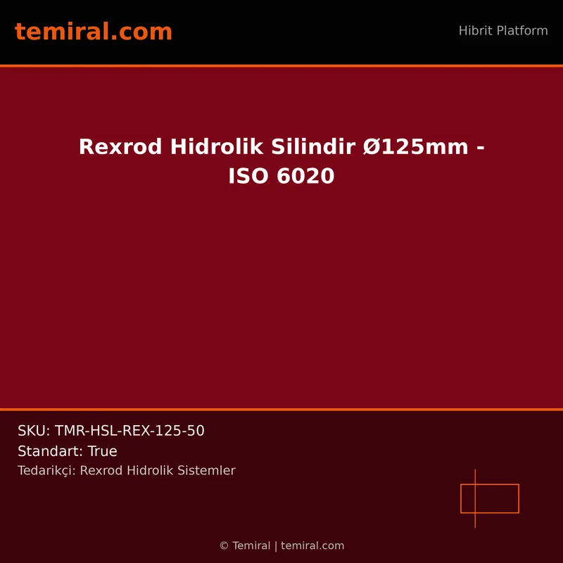 Rexrod Hidrolik Silindir Ø125mm - ISO 6020
