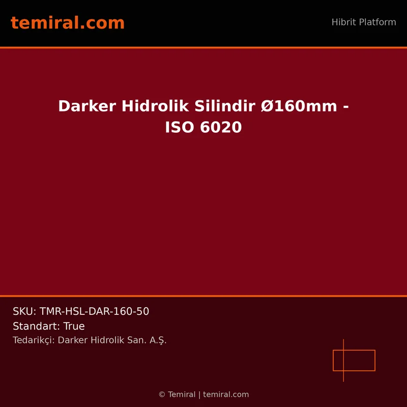 Darker Hidrolik Silindir Ø160mm - ISO 6020