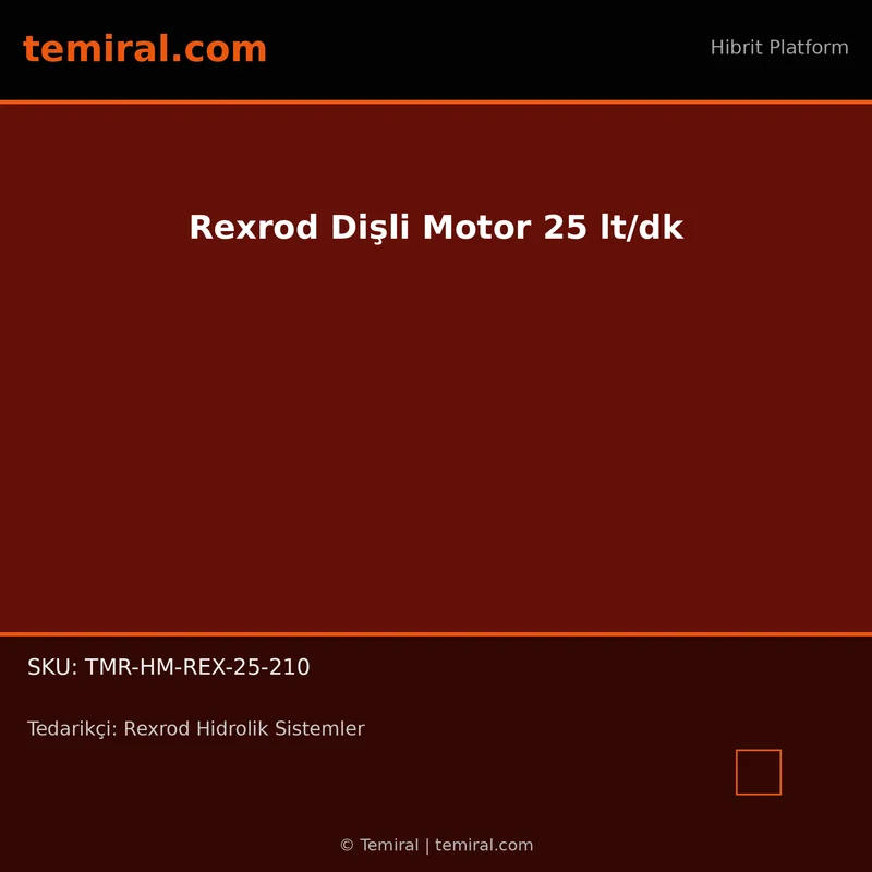 Rexrod Dişli Motor 25 lt/dk
