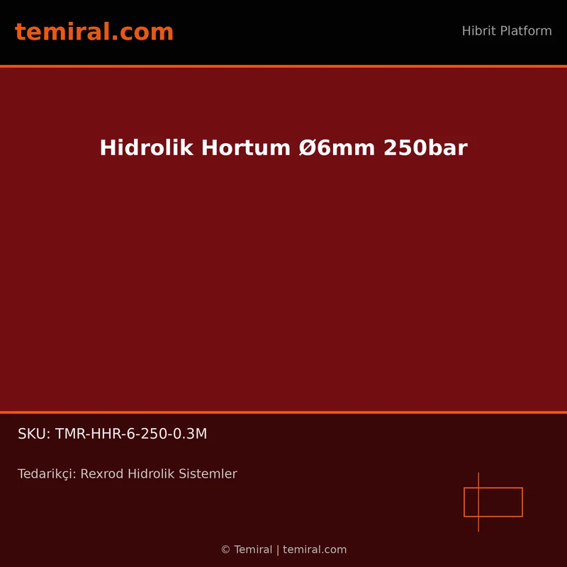 Hidrolik Hortum Ø6mm 250bar