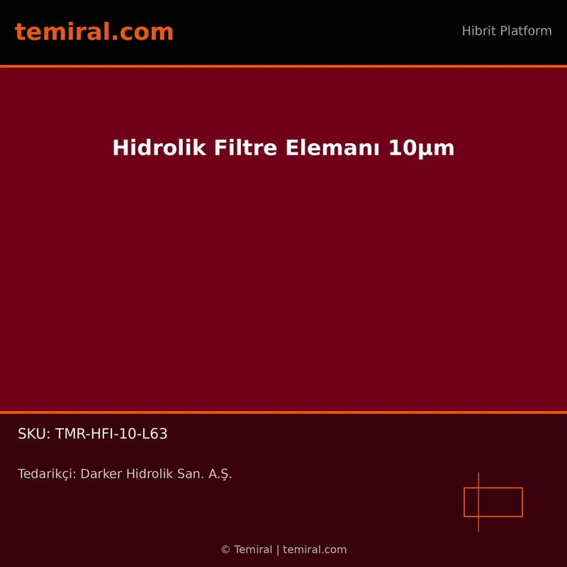 Hidrolik Filtre Elemanı 10µm