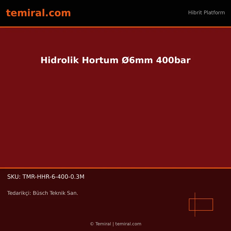 Hidrolik Hortum Ø6mm 400bar