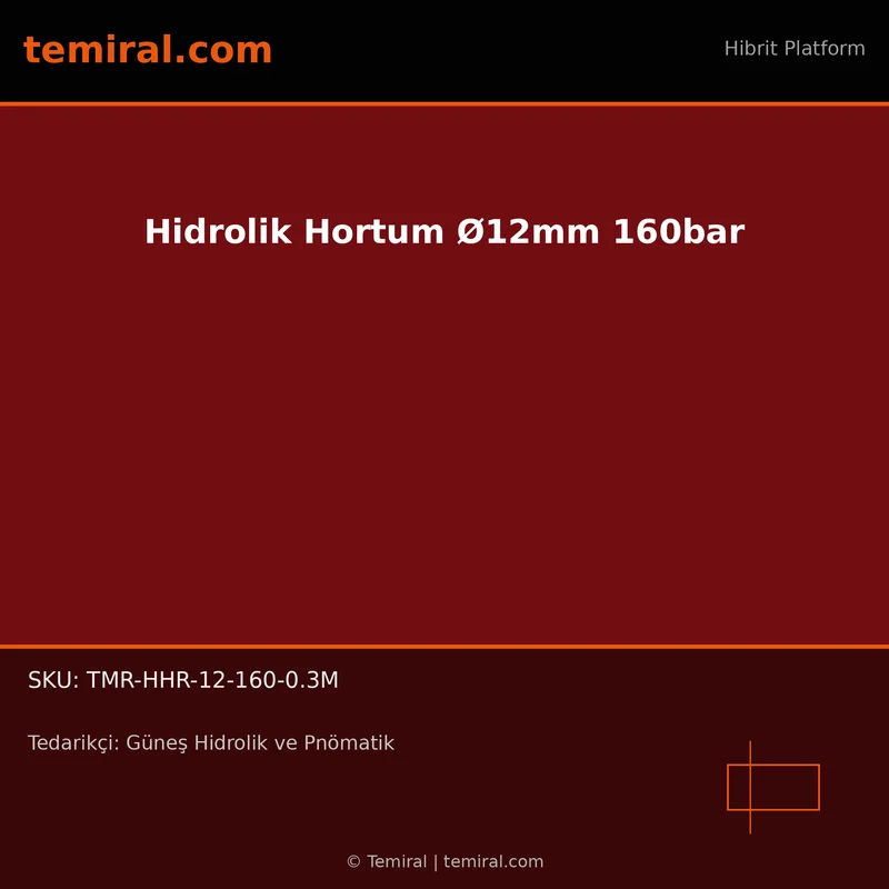 Hidrolik Hortum Ø12mm 160bar