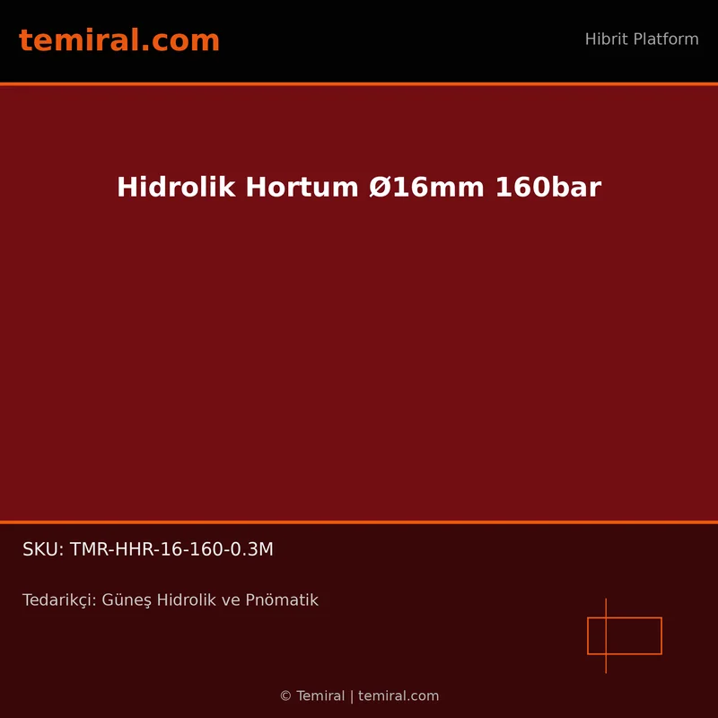 Hidrolik Hortum Ø16mm 160bar
