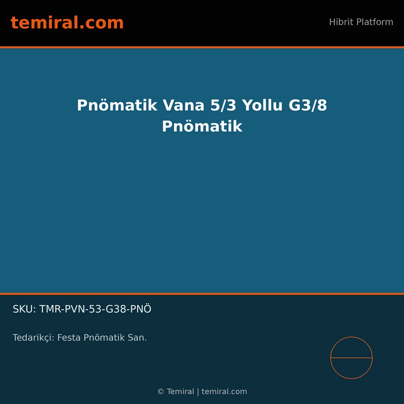 Pnömatik Vana 5/3 Yollu G3/8 Pnömatik