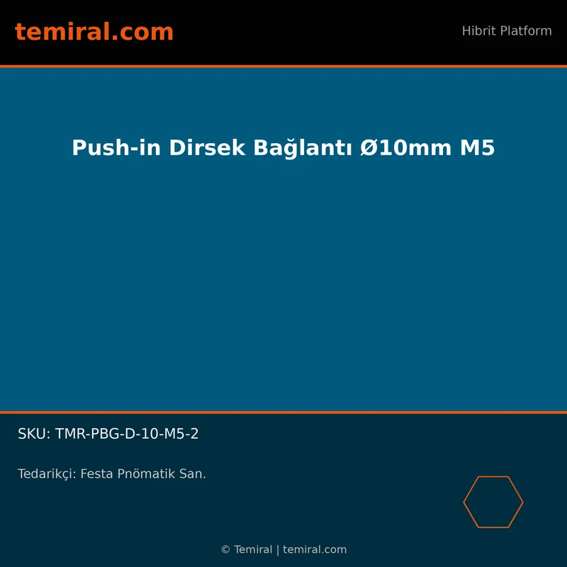 Push-in Dirsek Bağlantı Ø10mm M5