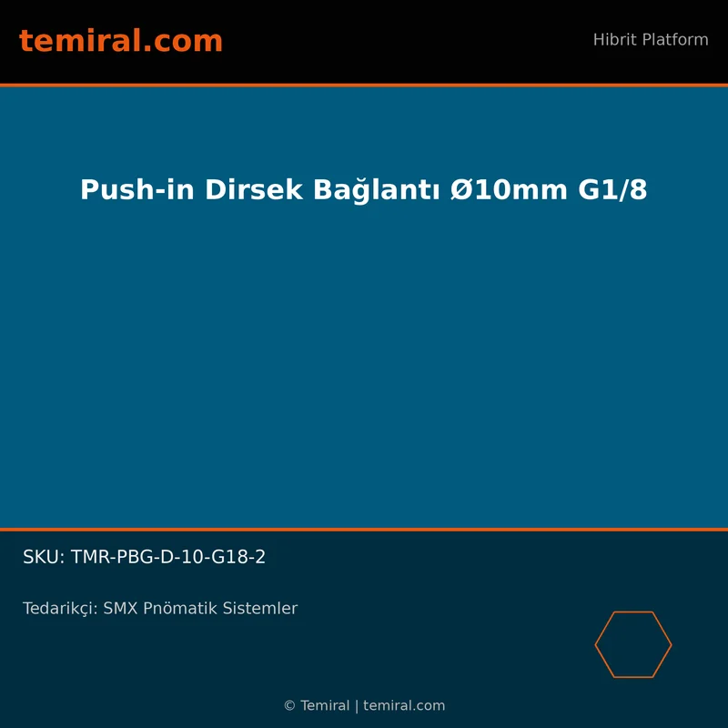 Push-in Dirsek Bağlantı Ø10mm G1/8